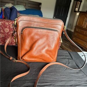 Fossil Classic Tan Leather Crossbody Bag